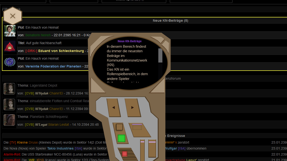Screenshot Maindesk Star Trek Stuniverse